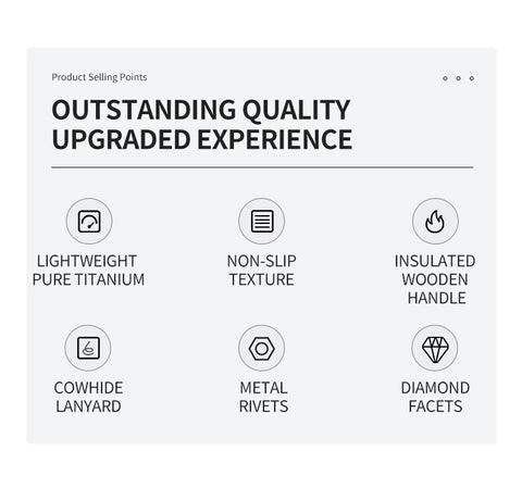 Thous Winds Titanium Fire Poker - Black Walnut-Goritta Works Sdn. Bhd. 202501017603 (1619017-X)