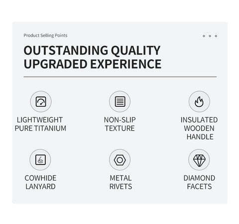 Thous Winds Titanium Fire Poker - Black Walnut-Goritta Works Sdn. Bhd. 202501017603 (1619017-X)