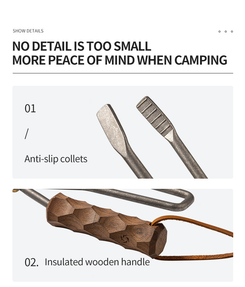 Thous Winds Titanium Fire Poker - Black Walnut-Goritta Works Sdn. Bhd. 202501017603 (1619017-X)