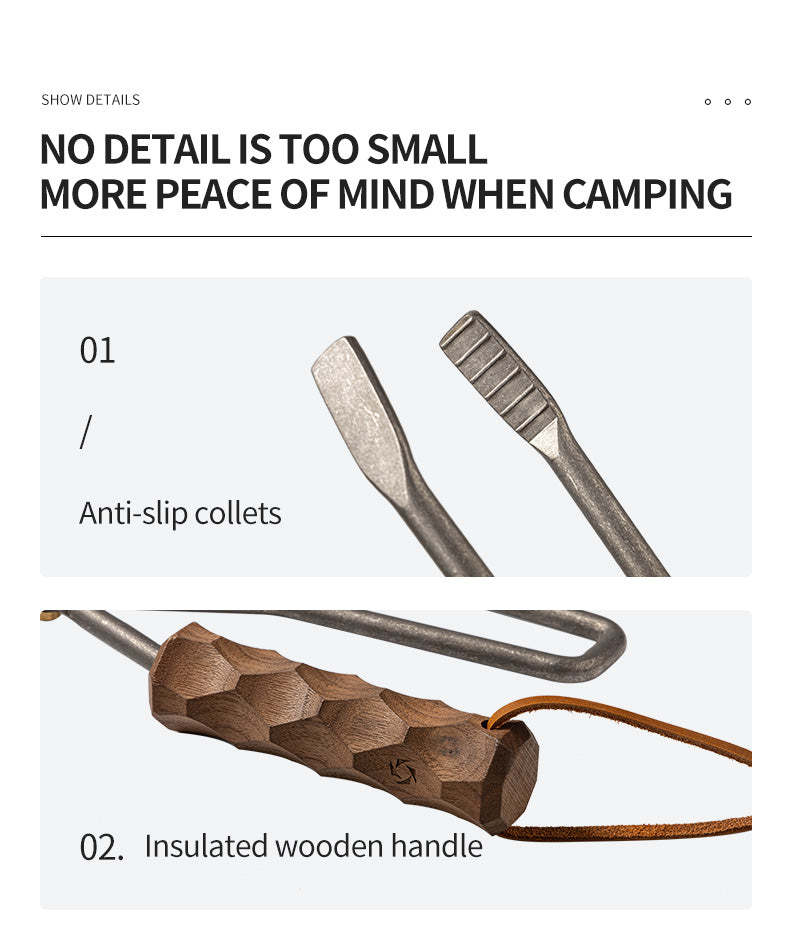 Thous Winds Titanium Fire Poker - Black Walnut-Goritta Works Sdn. Bhd. 202501017603 (1619017-X)