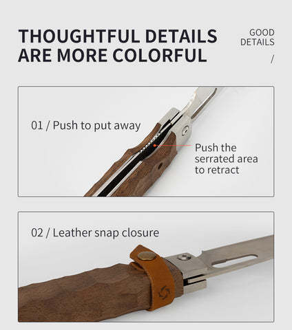 Thous Winds Woodcraft Kitchen Knife - Black Walnut-Goritta Works Sdn. Bhd. 202501017603 (1619017-X)