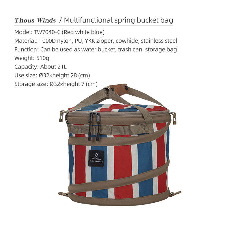 Thous Winds Multifunction Spring Bucket Bag - Red, White & Blue-Goritta Works Sdn. Bhd. 202501017603 (1619017-X)