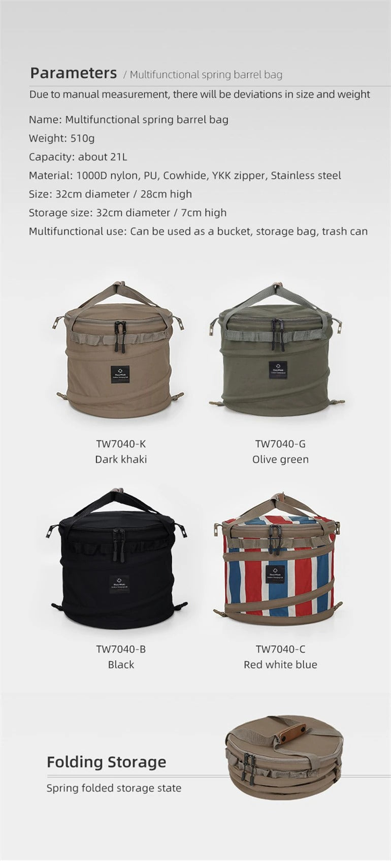 Thous Winds Multifunction Spring Bucket Bag - Red, White & Blue-Goritta Works Sdn. Bhd. 202501017603 (1619017-X)