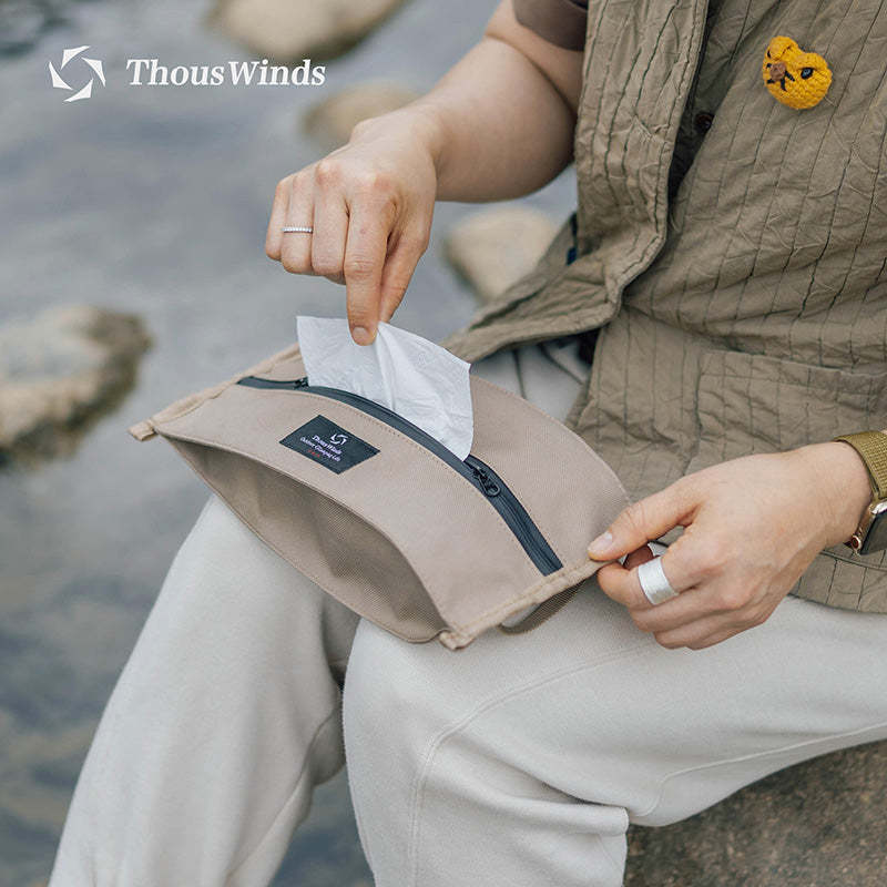 Thous Winds Tissue Storage Bag - Olive Green