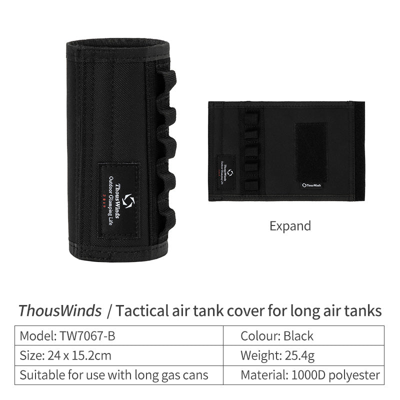 Thous Winds Tactical Gas Tank Cover for Long Gas Tank - Black-Goritta Works Sdn. Bhd. 202501017603 (1619017-X)