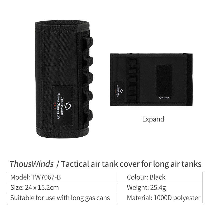 Thous Winds Tactical Gas Tank Cover for Long Gas Tank - Black-Goritta Works Sdn. Bhd. 202501017603 (1619017-X)