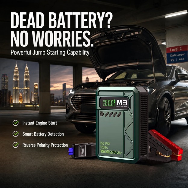 YESPER (Jump Starter + Air Pump) Almighty M3 - 8000mAh