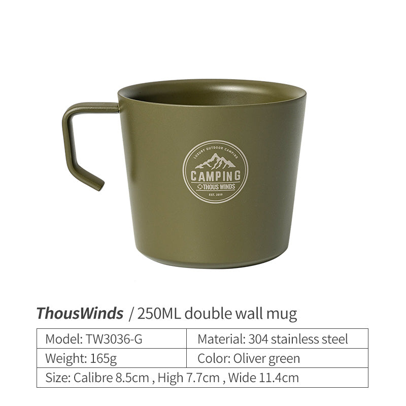 ThousWinds 250ml Double Wall Mug - Olive Green-Goritta Works Sdn. Bhd. 202501017603 (1619017-X)