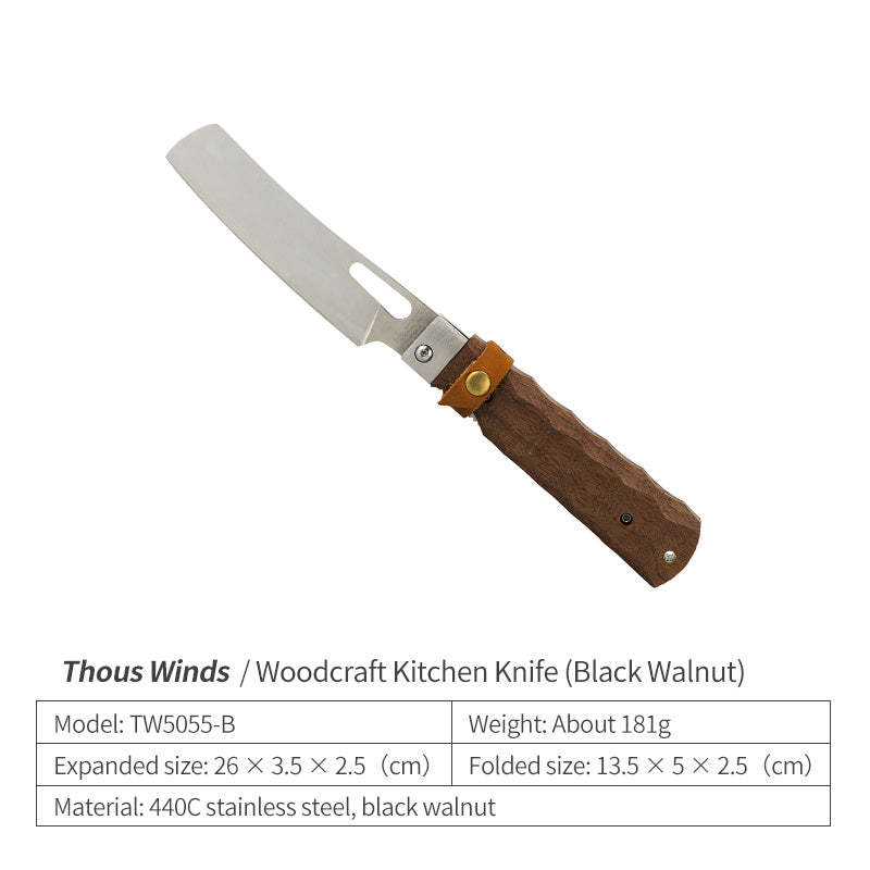 Thous Winds Woodcraft Kitchen Knife - Black Walnut-Goritta Works Sdn. Bhd. 202501017603 (1619017-X)