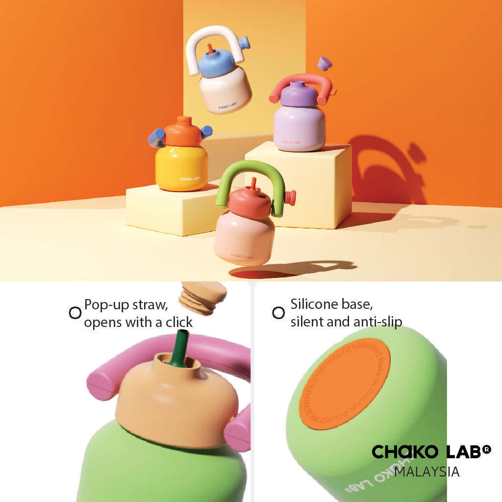 CHAKO LAB Lin Lin Bottle Thermos - Yellow / Blue