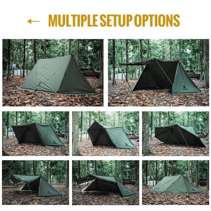 OneTigris Roc Shield Bushcraft 2-3 person Tent TC Version - Ranger Green-Goritta Works Sdn. Bhd. 202501017603 (1619017-X)