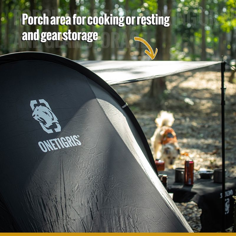 OneTigris Cometa Camping 2 person Tent - Black-Goritta Works Sdn. Bhd. 202501017603 (1619017-X)