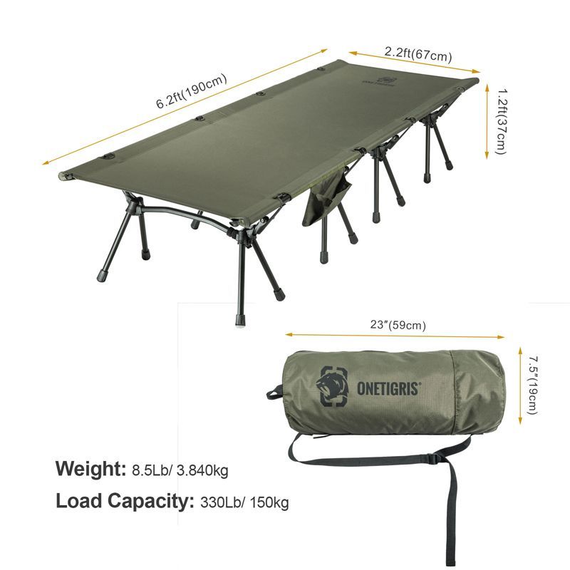 OneTigris Outdoor Foldable Camp Bed - Ranger Green-Goritta Works Sdn. Bhd. 202501017603 (1619017-X)
