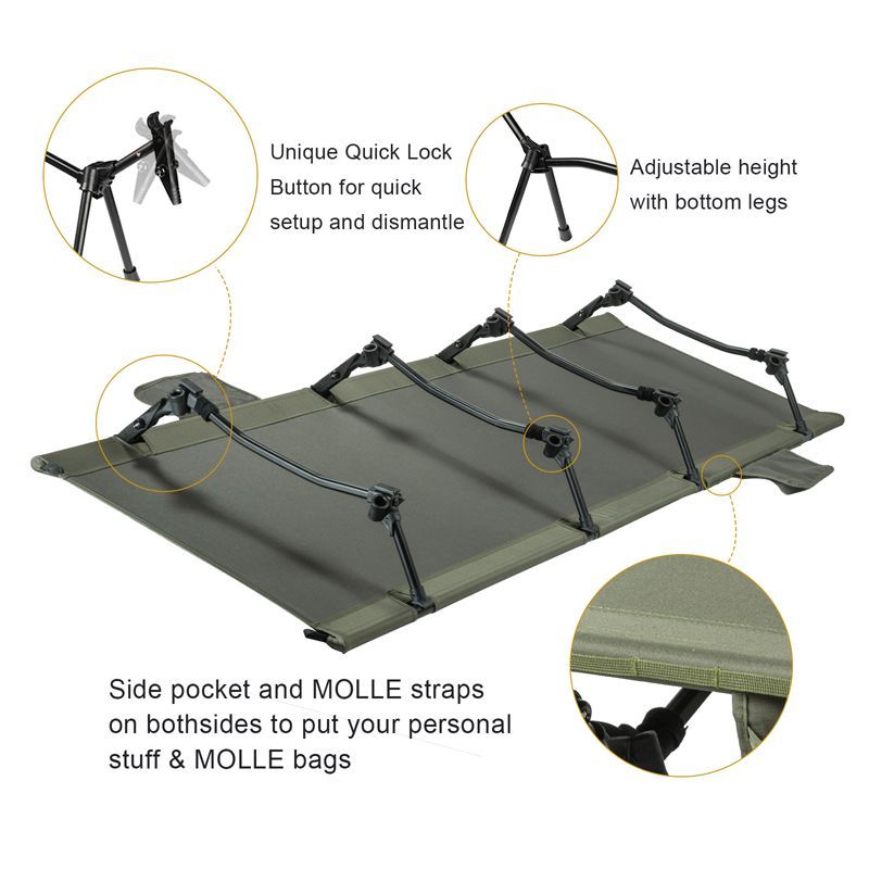 OneTigris Outdoor Foldable Camp Bed - Ranger Green-Goritta Works Sdn. Bhd. 202501017603 (1619017-X)