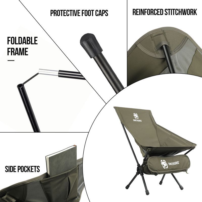 OneTigris Portable Camping Chair Large - Ranger Green-Goritta Works Sdn. Bhd. 202501017603 (1619017-X)