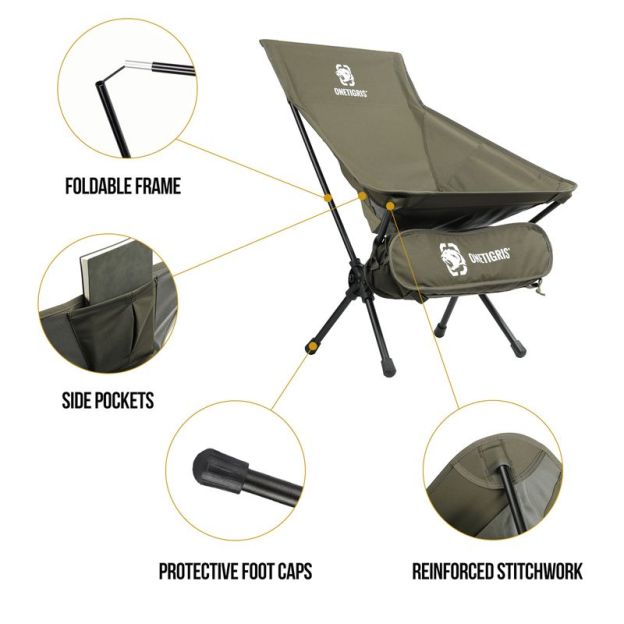 OneTigris Portable Camping Chair Large - Ranger Green-Goritta Works Sdn. Bhd. 202501017603 (1619017-X)
