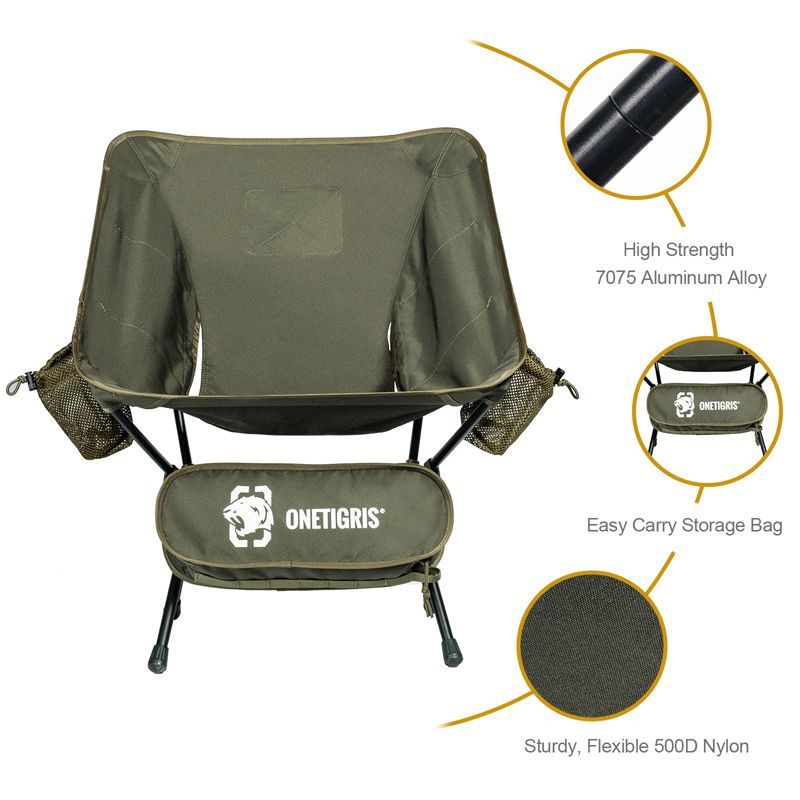 OneTigris Customized Foldable Chair 04 - Ranger Green-Goritta Works Sdn. Bhd. 202501017603 (1619017-X)