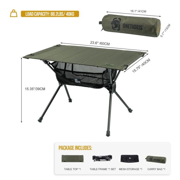 OneTigris Worktop Portable Camping Table - Ranger Green-Goritta Works Sdn. Bhd. 202501017603 (1619017-X)
