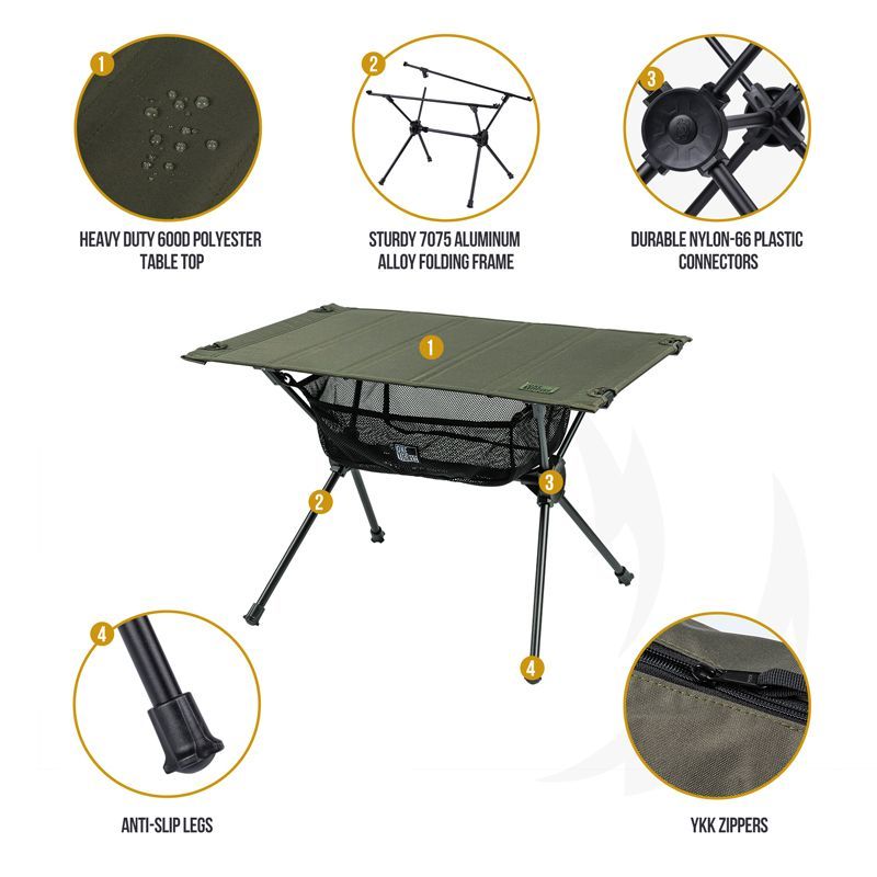 OneTigris Worktop Portable Camping Table - Ranger Green-Goritta Works Sdn. Bhd. 202501017603 (1619017-X)