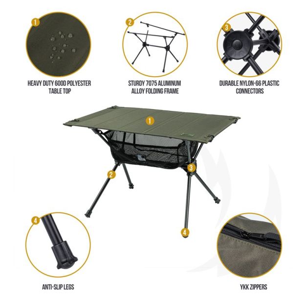 OneTigris Worktop Portable Camping Table - Ranger Green-Goritta Works Sdn. Bhd. 202501017603 (1619017-X)
