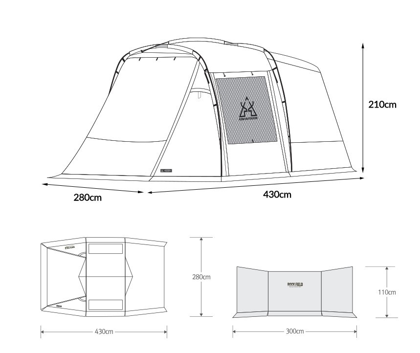 KZM Rock Field Car Camping Tent 2-3 person tent-Goritta Works Sdn. Bhd. 202501017603 (1619017-X)