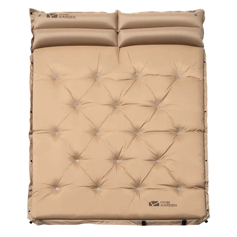 Mobi Garden Aquarius Automatic Inflatable 6cm Double Cushion - Khaki