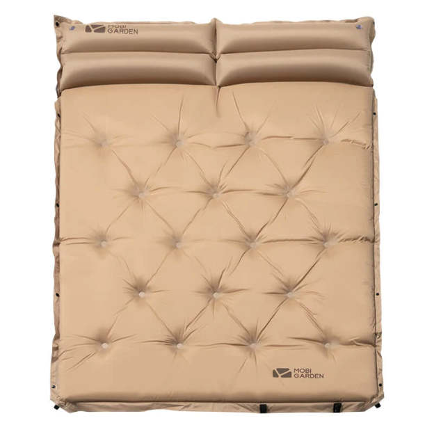Mobi Garden Aquarius Automatic Inflatable 6cm Double Cushion - Khaki