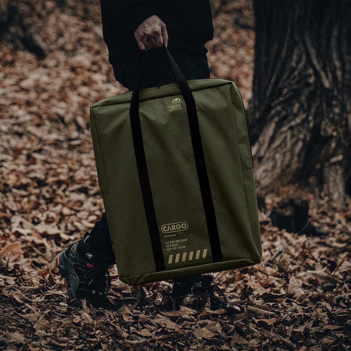 Cargo Container Wide BBQ Chair 2pcs - Khaki