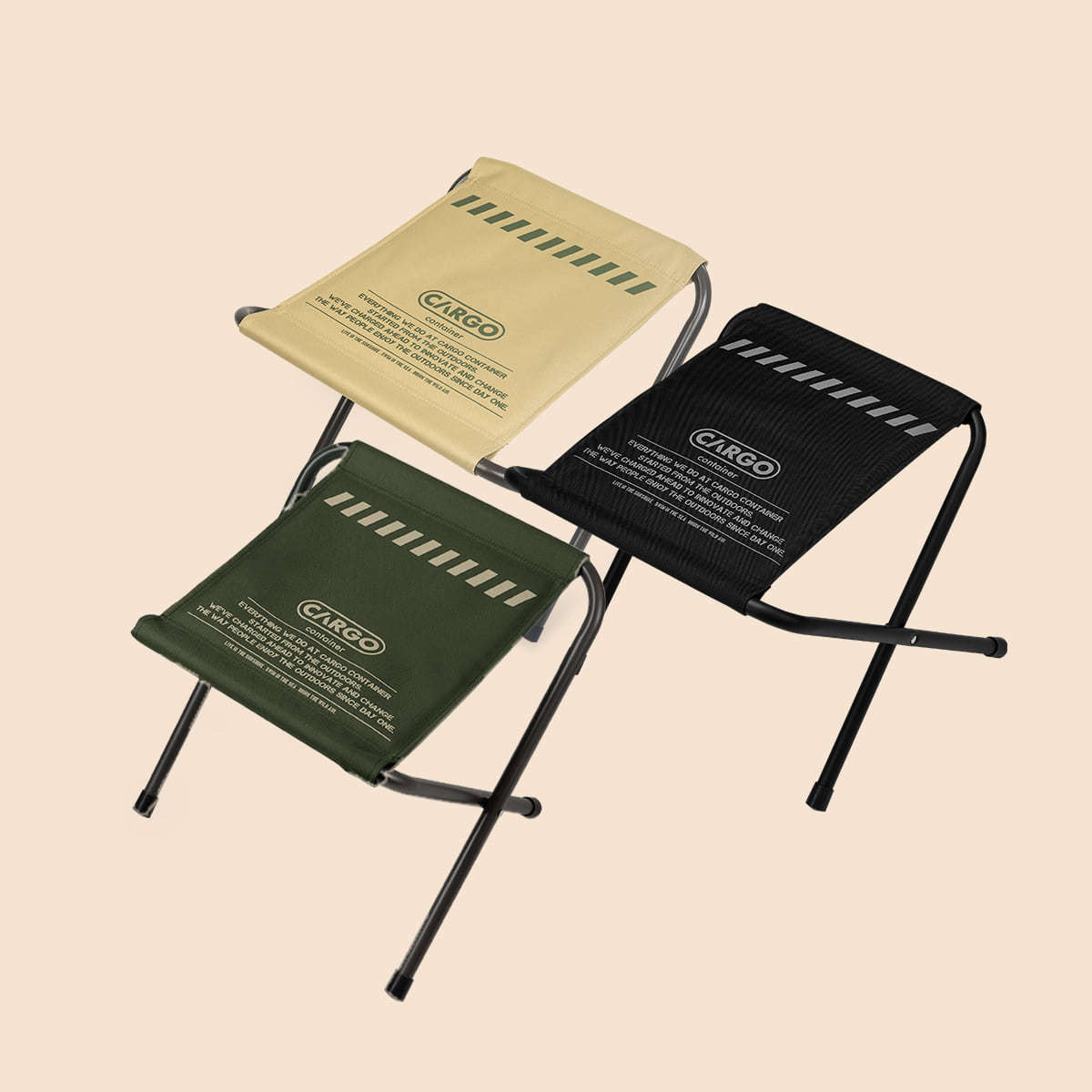 Cargo Container Wide BBQ Chair 2pcs - Gray