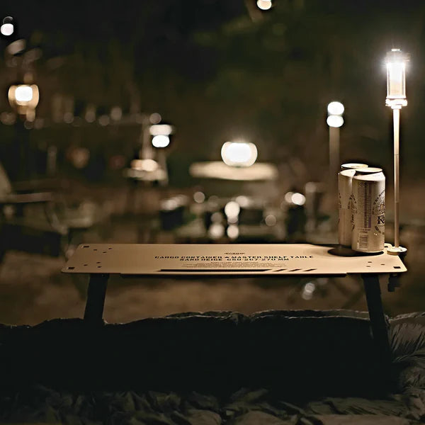 Cargo Container Master Shelf Camping Table 2 Pieces - Black