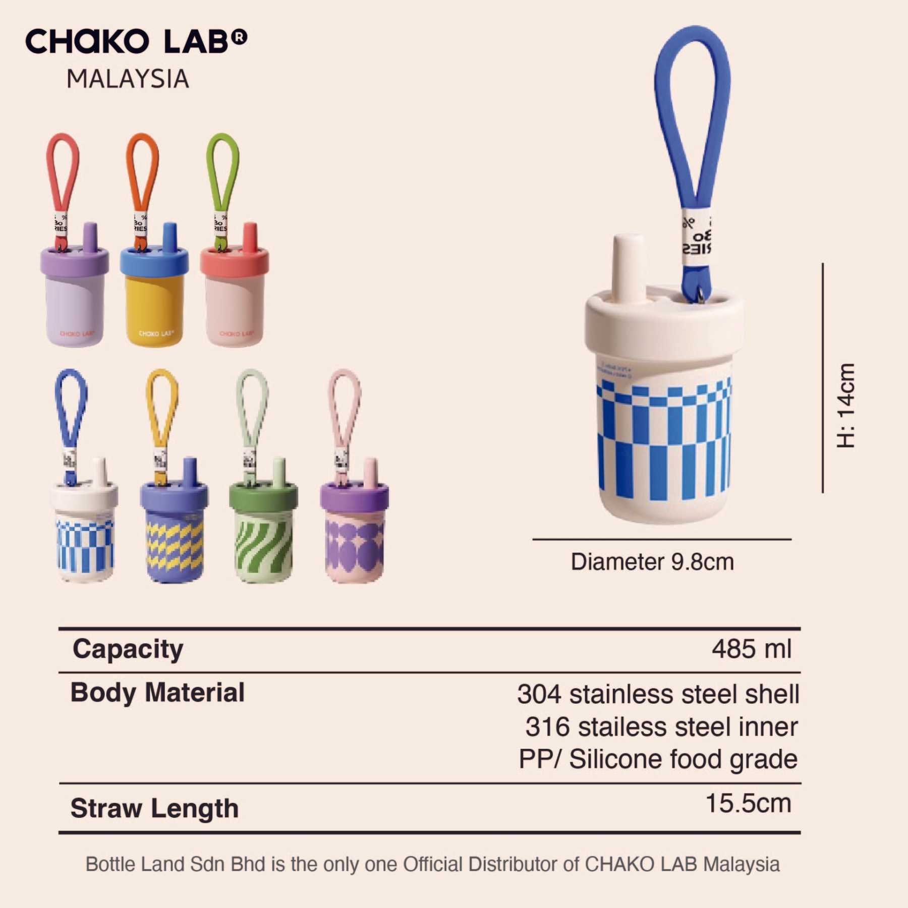 CHAKO LAB BoBo Ceramic Cup - Blue