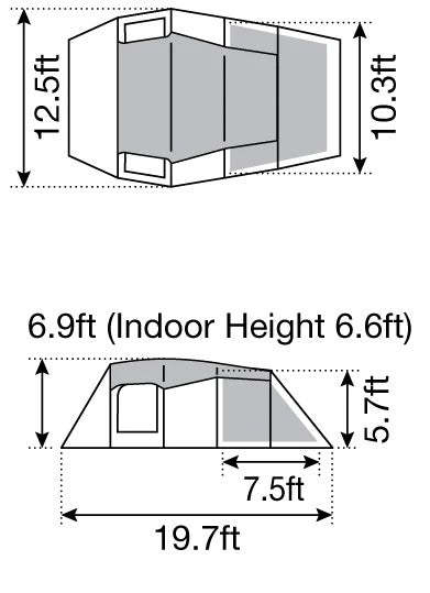 Snow Peak Entry 2 Room Elfield 4-8 person tent-Goritta Works Sdn. Bhd. 202501017603 (1619017-X)
