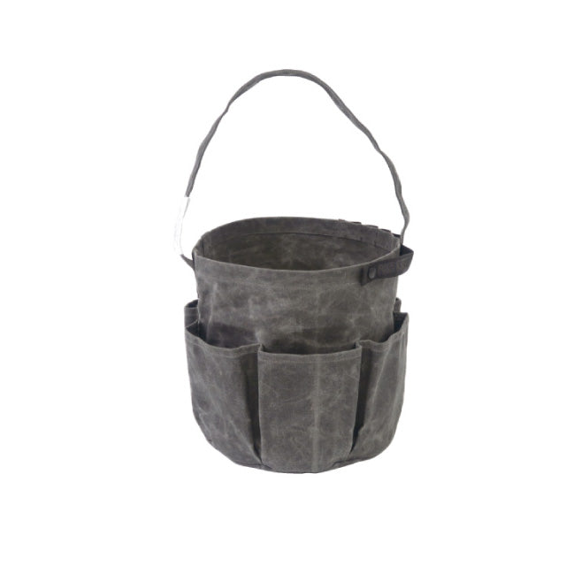 Post General Waxed Canvas Tool Bag Round - Gray-Goritta Works Sdn. Bhd. 202501017603 (1619017-X)