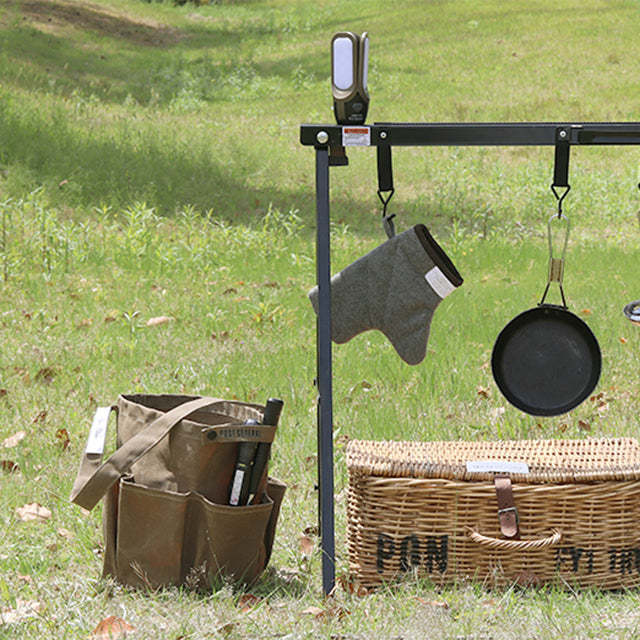 Post General Waxed Canvas Tool Bag Round - Gray-Goritta Works Sdn. Bhd. 202501017603 (1619017-X)