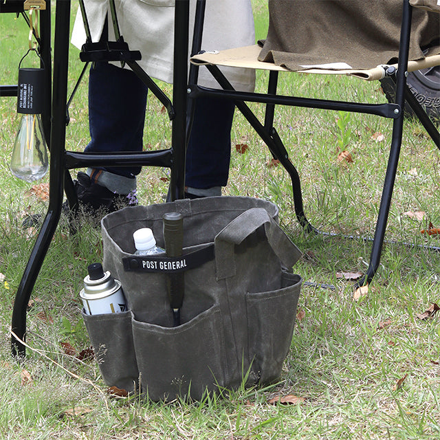 Post General Waxed Canvas Tool Bag Round - Gray-Goritta Works Sdn. Bhd. 202501017603 (1619017-X)