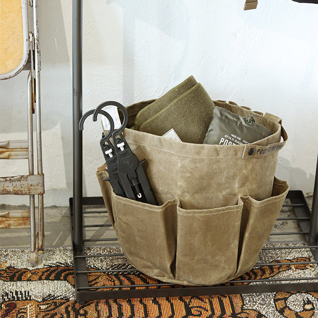 Post General Waxed Canvas Tool Bag Round - Gray-Goritta Works Sdn. Bhd. 202501017603 (1619017-X)