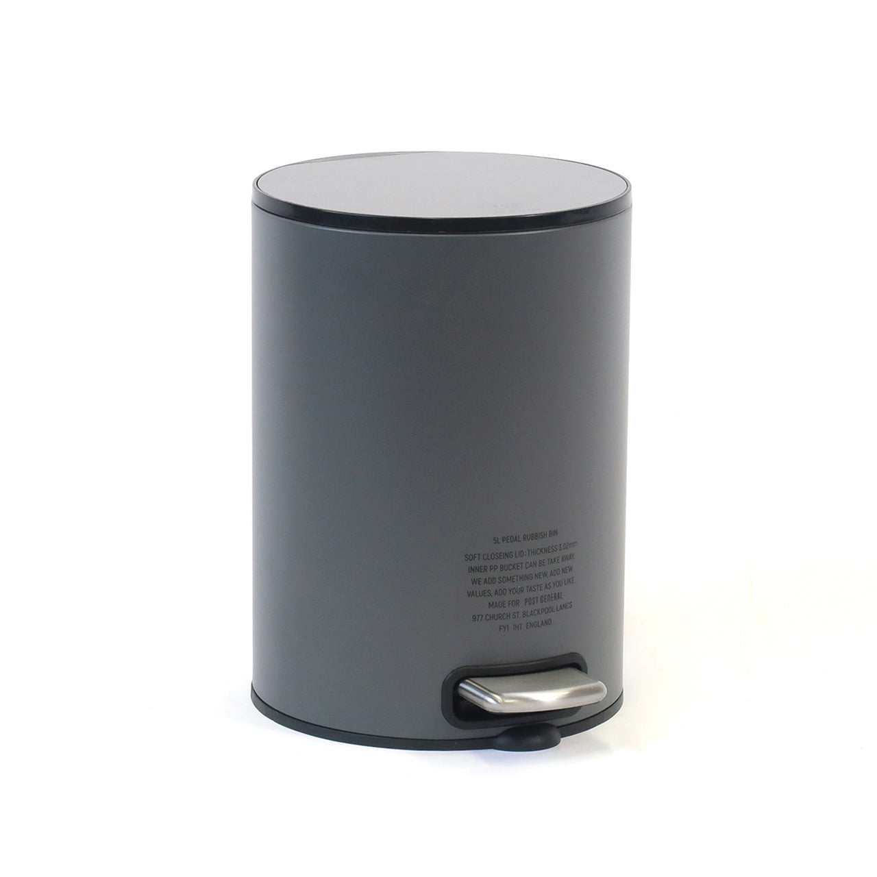 Post General Pedal Rubbish Bin 5L - Gray-Goritta Works Sdn. Bhd. 202501017603 (1619017-X)