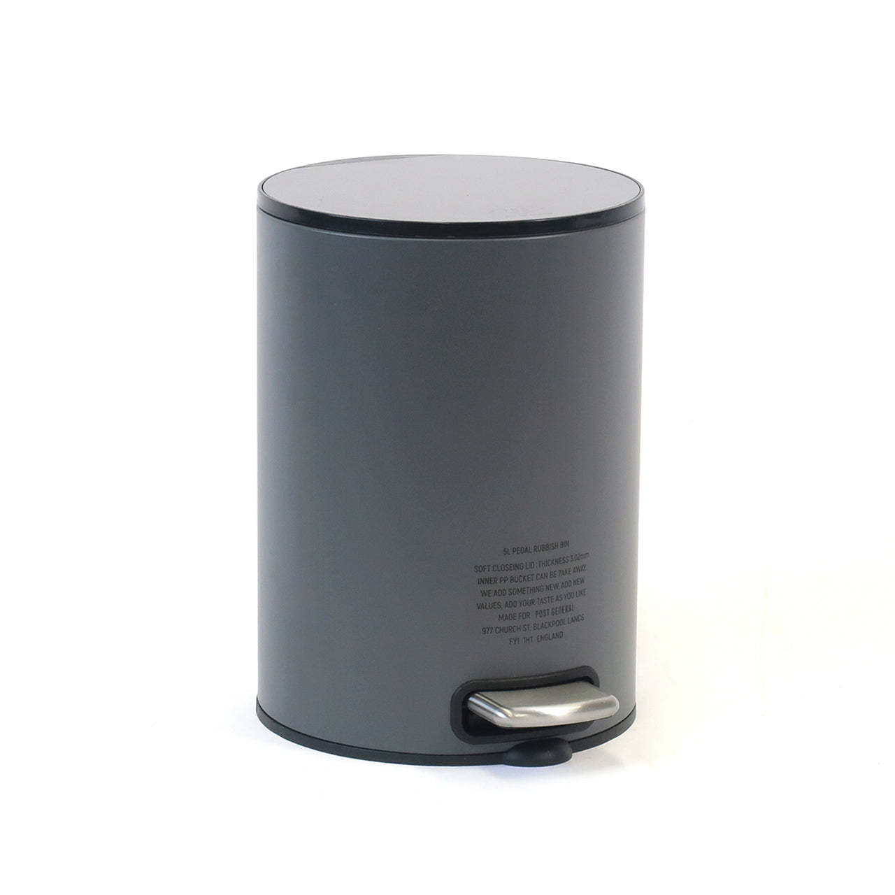 Post General Pedal Rubbish Bin 5L - Gray-Goritta Works Sdn. Bhd. 202501017603 (1619017-X)