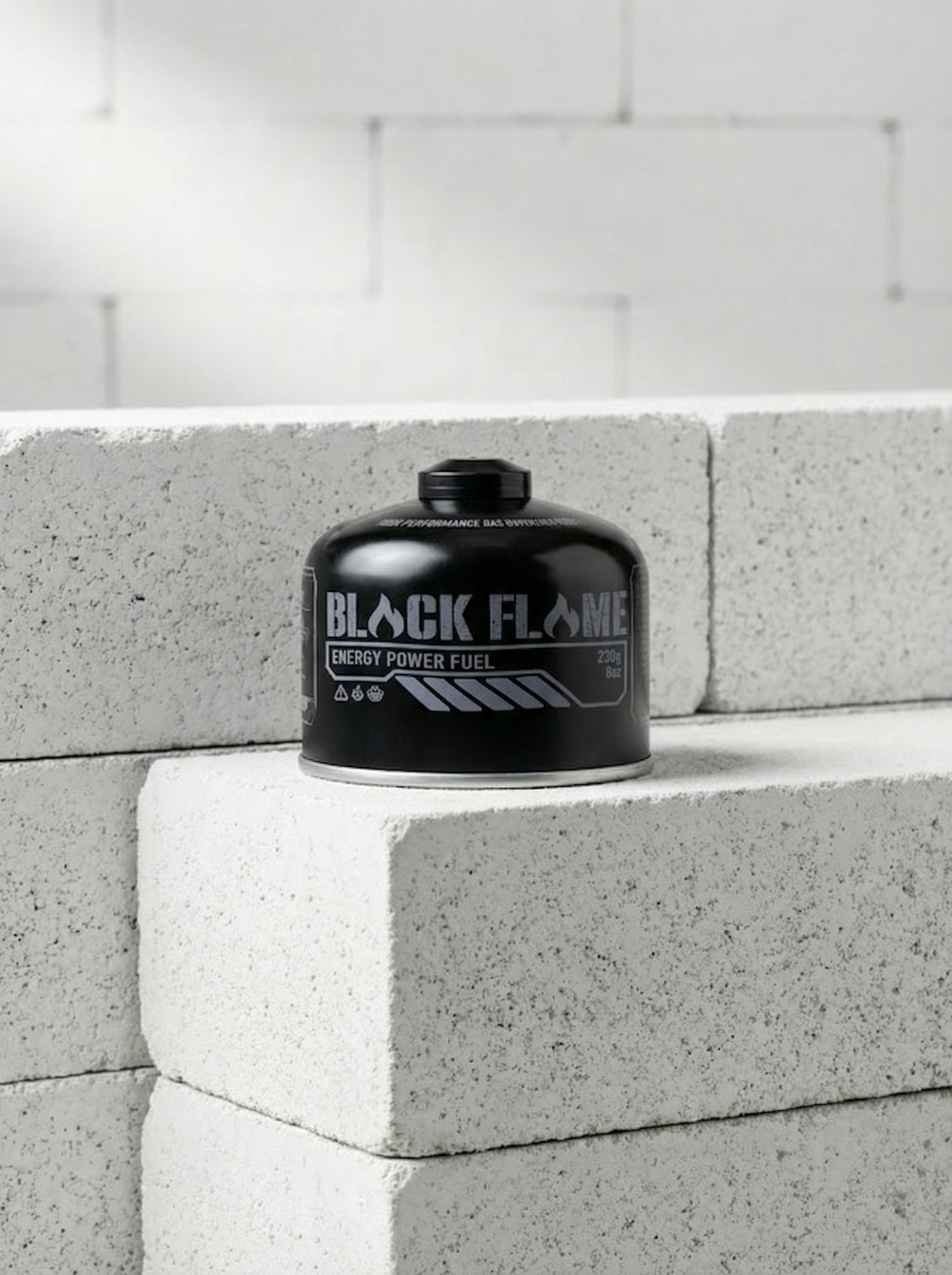 Black Flame Butane Gas Cartridge 230g | screw-type