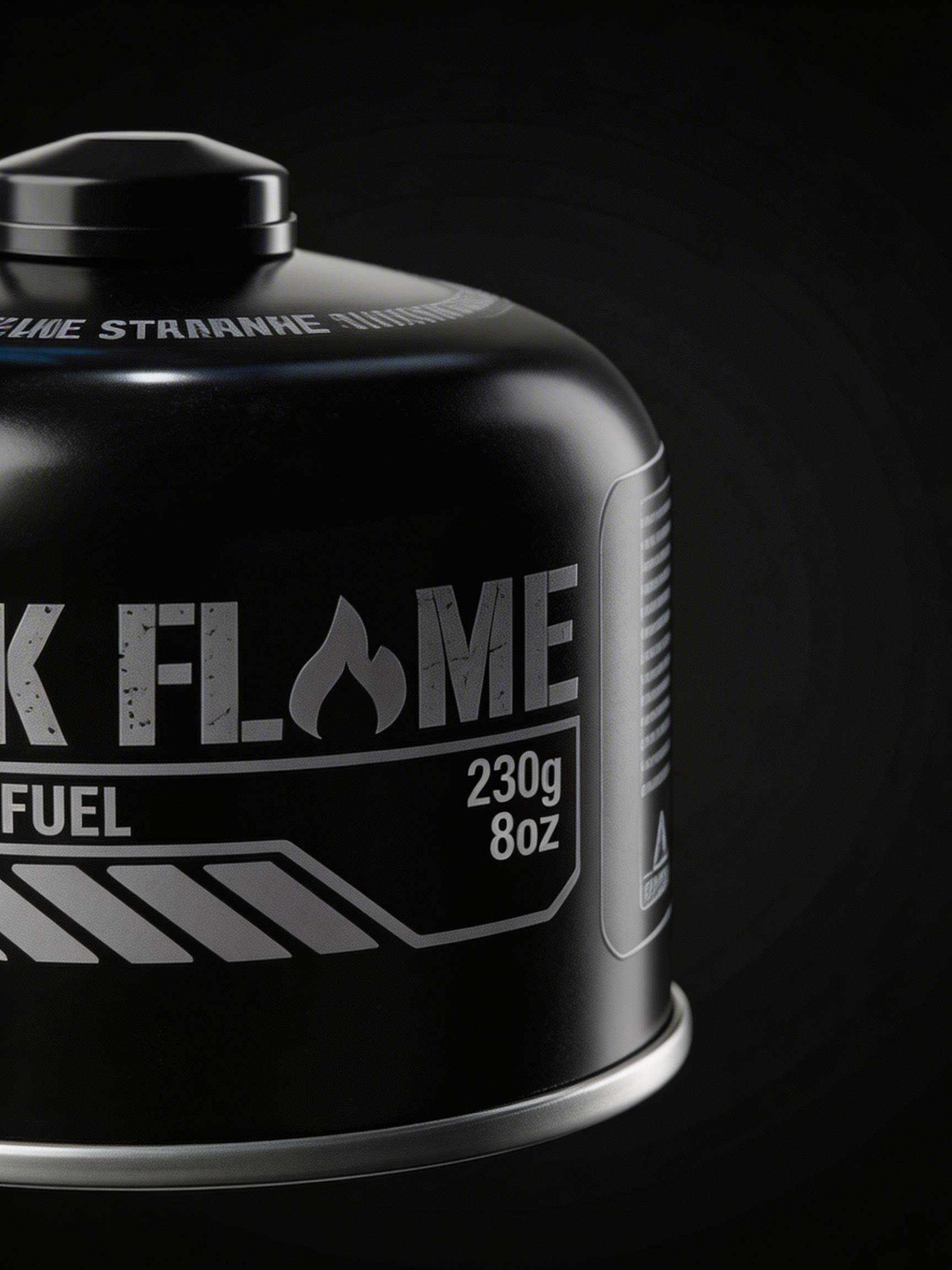 Black Flame Butane Gas Cartridge 230g | screw-type