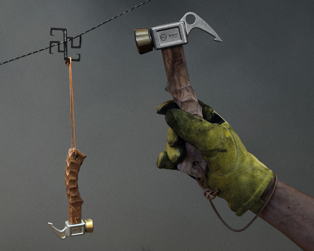 ZEN Camps Peg Hammer - Olive wood, Natural-Goritta Works Sdn. Bhd. 202501017603 (1619017-X)