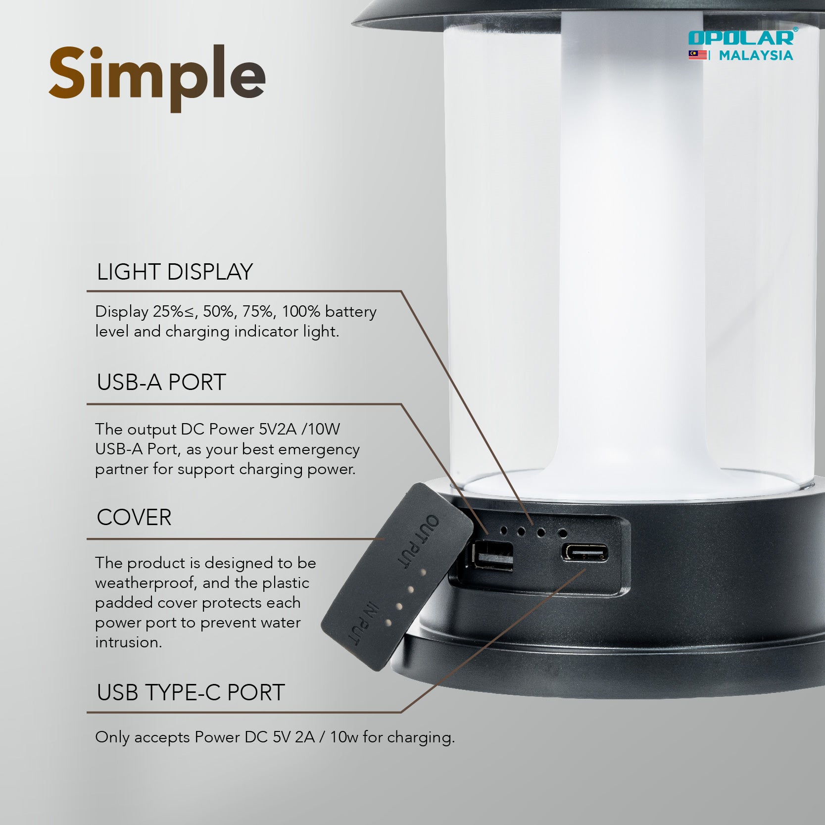 Opolar Camping Retro Light IP45 | 10000mAh-Goritta Works Sdn. Bhd. 202501017603 (1619017-X)