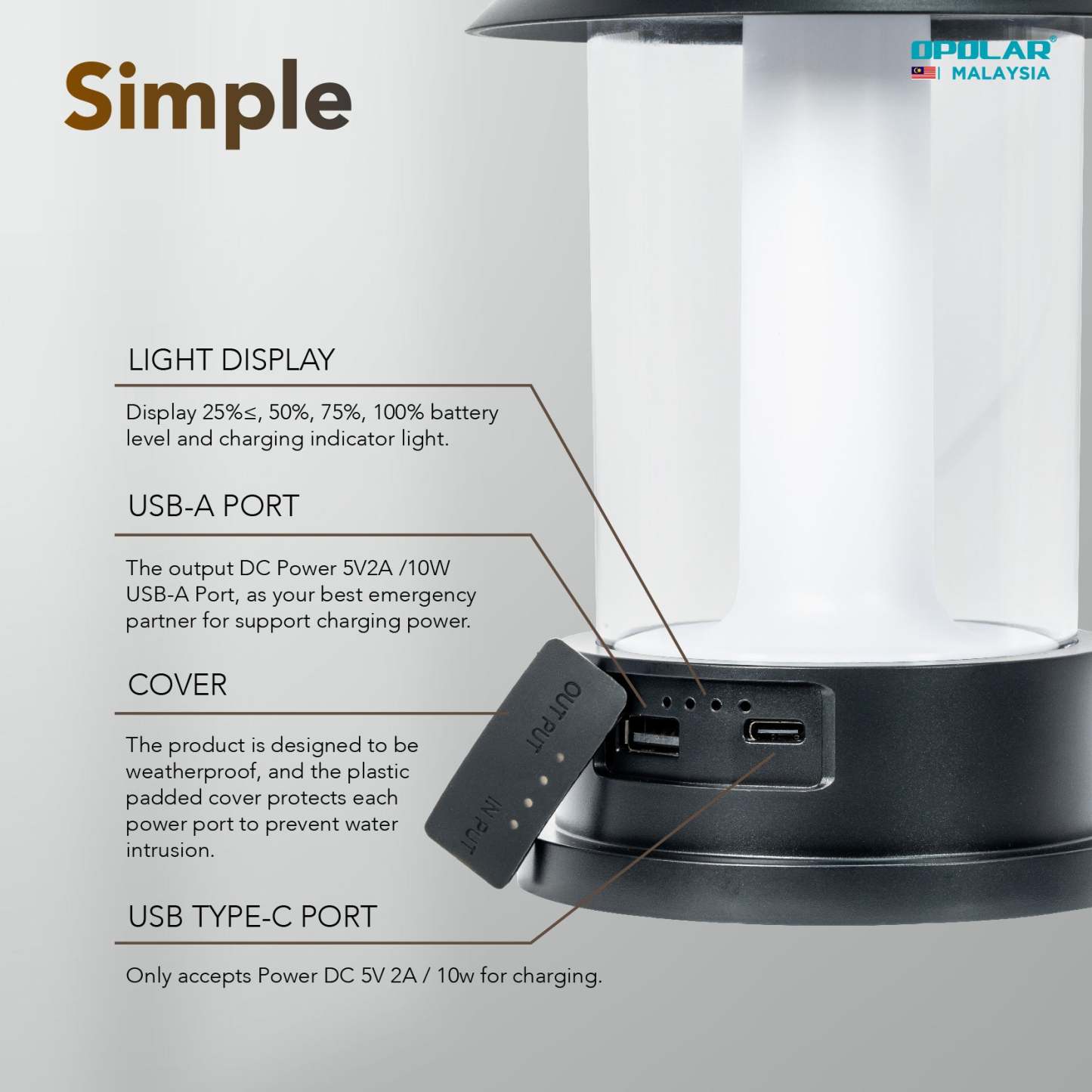 Opolar Camping Retro Light IP45 | 10000mAh-Goritta Works Sdn. Bhd. 202501017603 (1619017-X)