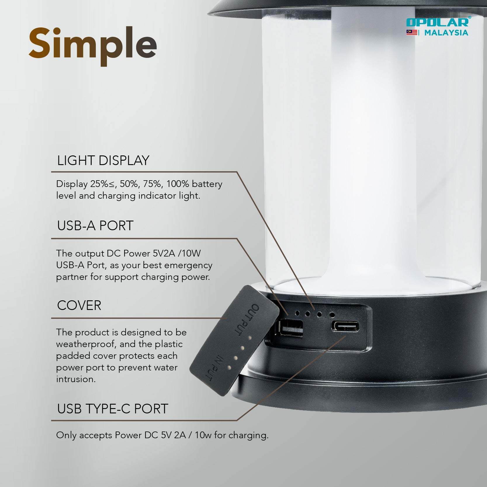 Opolar Camping Retro Light IP45 | 10000mAh-Goritta Works Sdn. Bhd. 202501017603 (1619017-X)