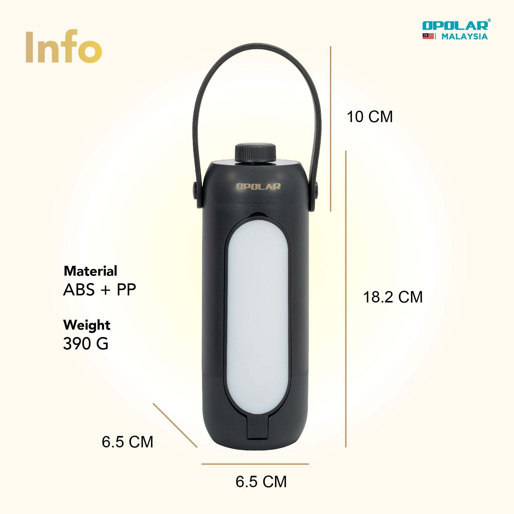 Opolar Folding Light IP45 | 10000mAh-Goritta Works Sdn. Bhd. 202501017603 (1619017-X)