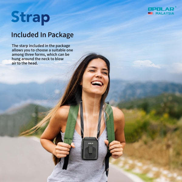Opolar Rechargeable Personal Portable Waist Clip Fan With Output 5v2a (8000mAh)-Goritta Works Sdn. Bhd. 202501017603 (1619017-X)