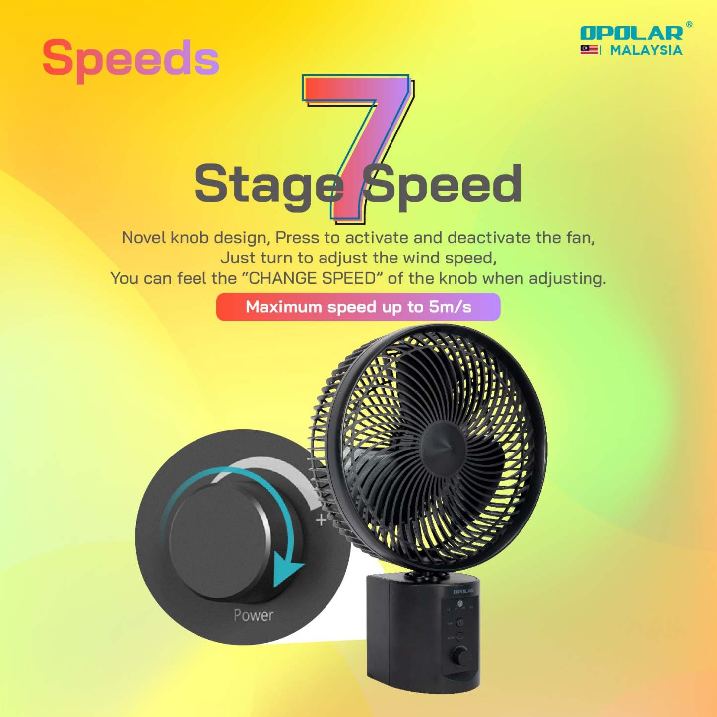 OPOLAR Floor Pedestal Fan with Remote, Oscillating & Timer | 20000mAh 10 inches