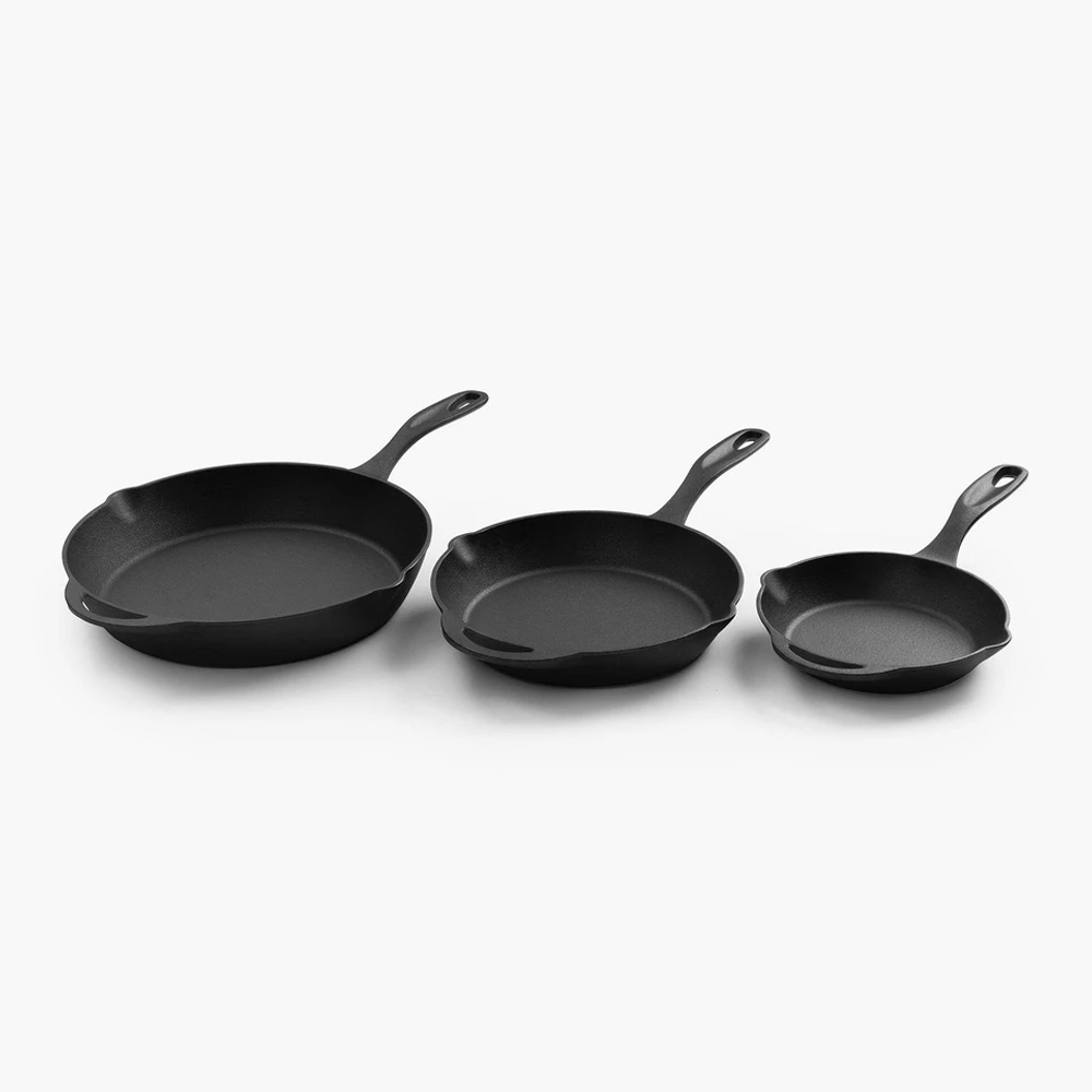 Barebones 8" Cast Iron Skillet with Different Sizes