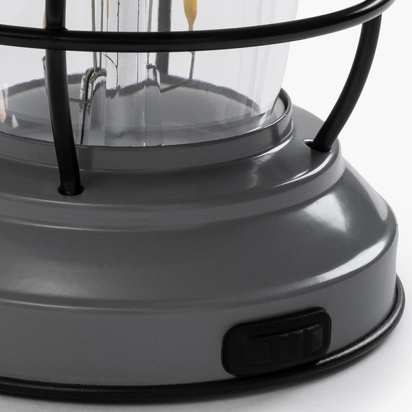 Barebones Edison Mini Lantern - Slate Gray (lamp base)