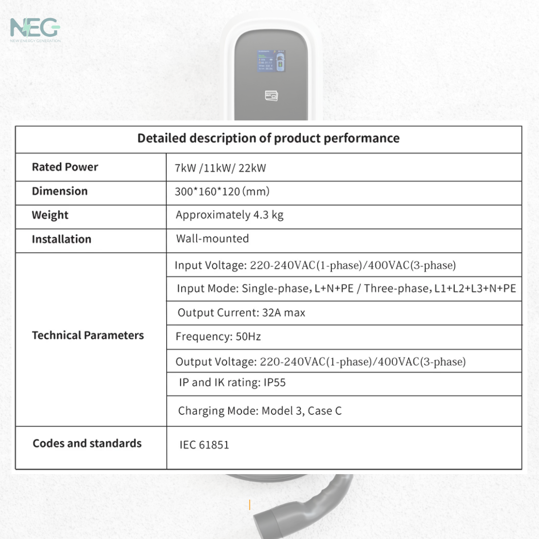 NEG Smart Box AC Charger | Suitable for EV car